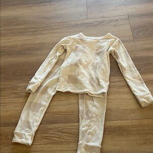 Cat & Jack Cream Sleepwear plaid set unisex boy/girl